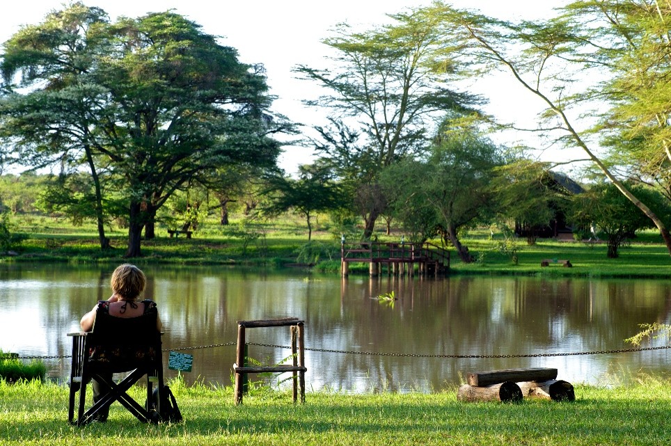 woman by the river
